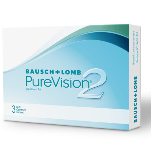 Æske med Bausch+Lomb Purevision 2-kontaktlinser