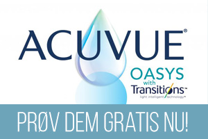 Acuvue Oasys with Transitions-logo, prøv dem gratis Acuvue Oasys with Transitions - logo