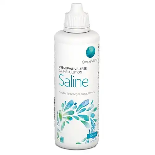 Flaske med Cooper Vision Saline
