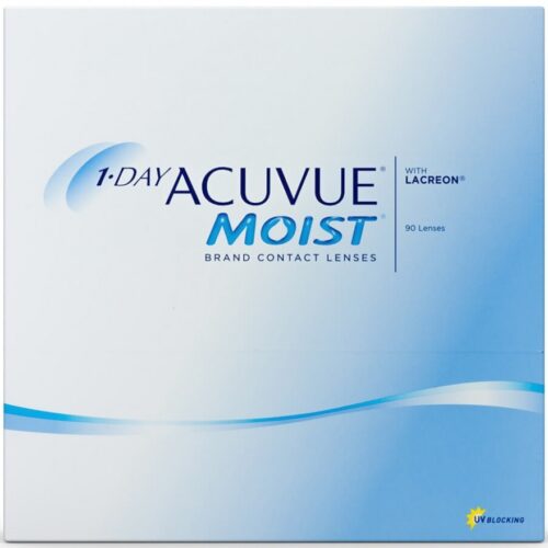 Æske med Acuvue Moist 1 Day-kontaktlinser 90 stk