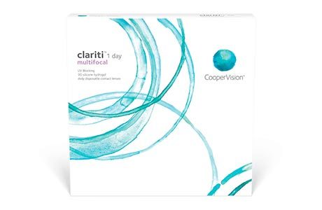 Æske med CooperVision Clariti 1 Day multifocal-kontaktlinser 90 stk
