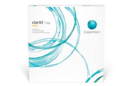 Æske med CooperVision Clariti 1 day Toric-kontaktlinser 90 stk