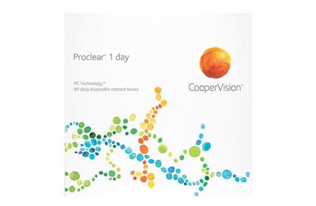 Æske med CooperVision Proclear 1 Day-kontaktlinser 90 stk.