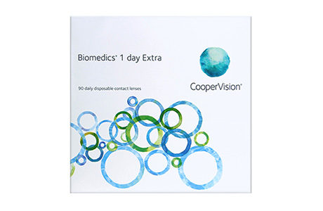 Æske med CooperVision Biomedics 1 day Extra-kontaktlinse 90 stk.