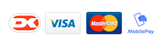 Betal med Dankort, Visa, MasterCard og Mobilepay
