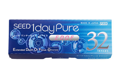 Æske med Vision Care Seed 1 day Pure EDOF kontaktlinser