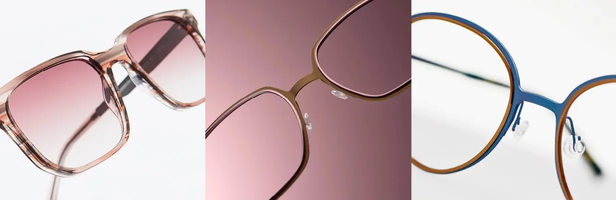 Tre forskellige par briller