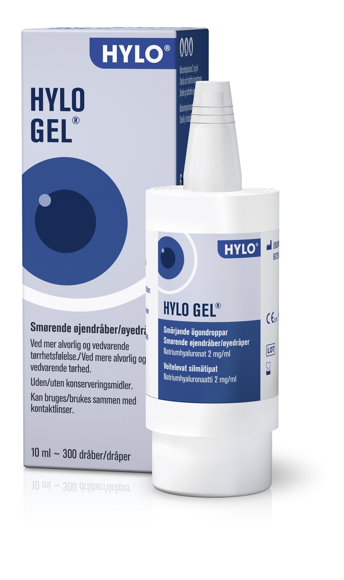 Hylo Gel Øjendråber Mod tørre øjne og kontaktlinsebrugere